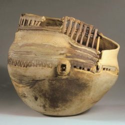 "Canyon", Stoneware Clay with Metal Oxides, 12 x 9 x 13.5, 1982. $3,200