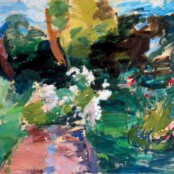 Henry Finkelstein, "Rose Garden", 2015. Oil on canvas, 42" x 49"