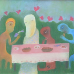 2001: Manuel Mendive, "Orisha Banquet", 1996. Pastel on Printmaking Paper. Photo courtesy of Steven Certilman and the artist