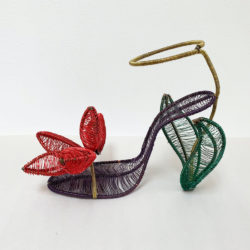 Linda Leviton, "Flower Power", Coated and Bare Copper Wire, 8” H x 5.5” W x 9.75” L