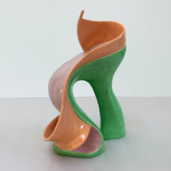 Drake Phillip Wesson, "Dynamic Duo" (only one shoe in the pair is on view), Low-Fired Ceramic, 8.5” H x 4” W x 6.75” L