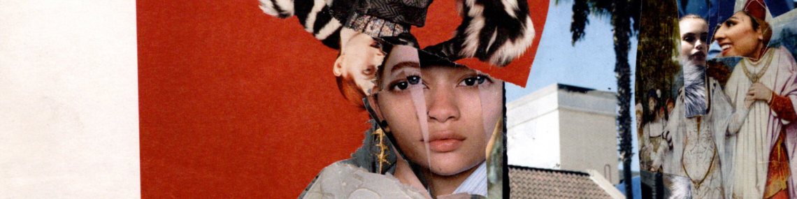 Rodriguez Calero, “Doña-Maria” (detail), 2020. Collage on archival paper, 20 in. x 16 in.